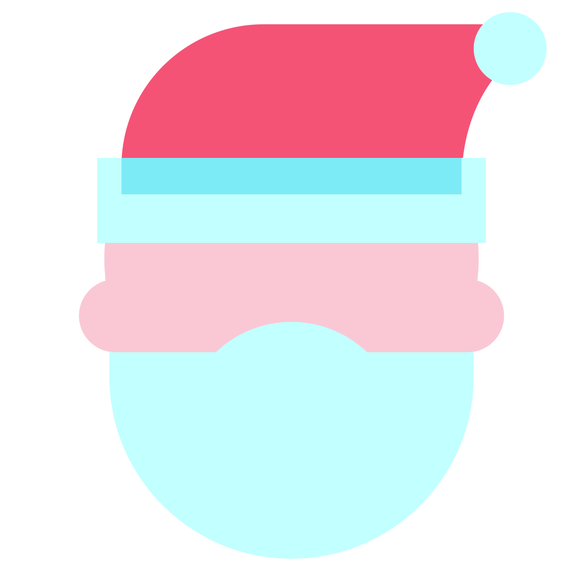 color glass style santa icon