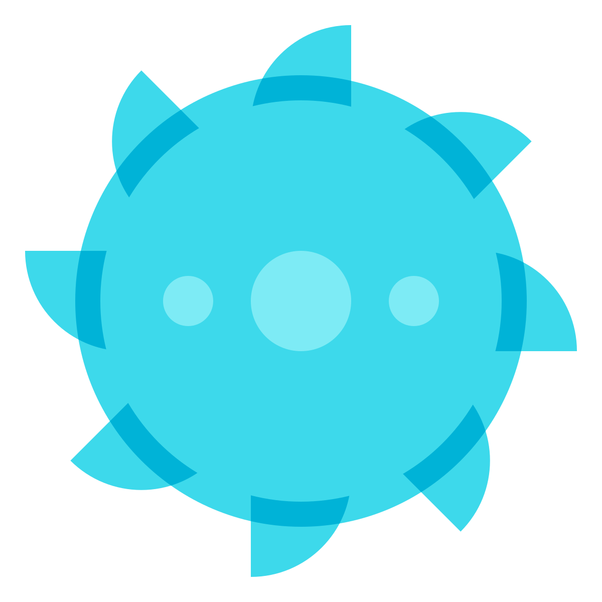color glass style saw blade icon