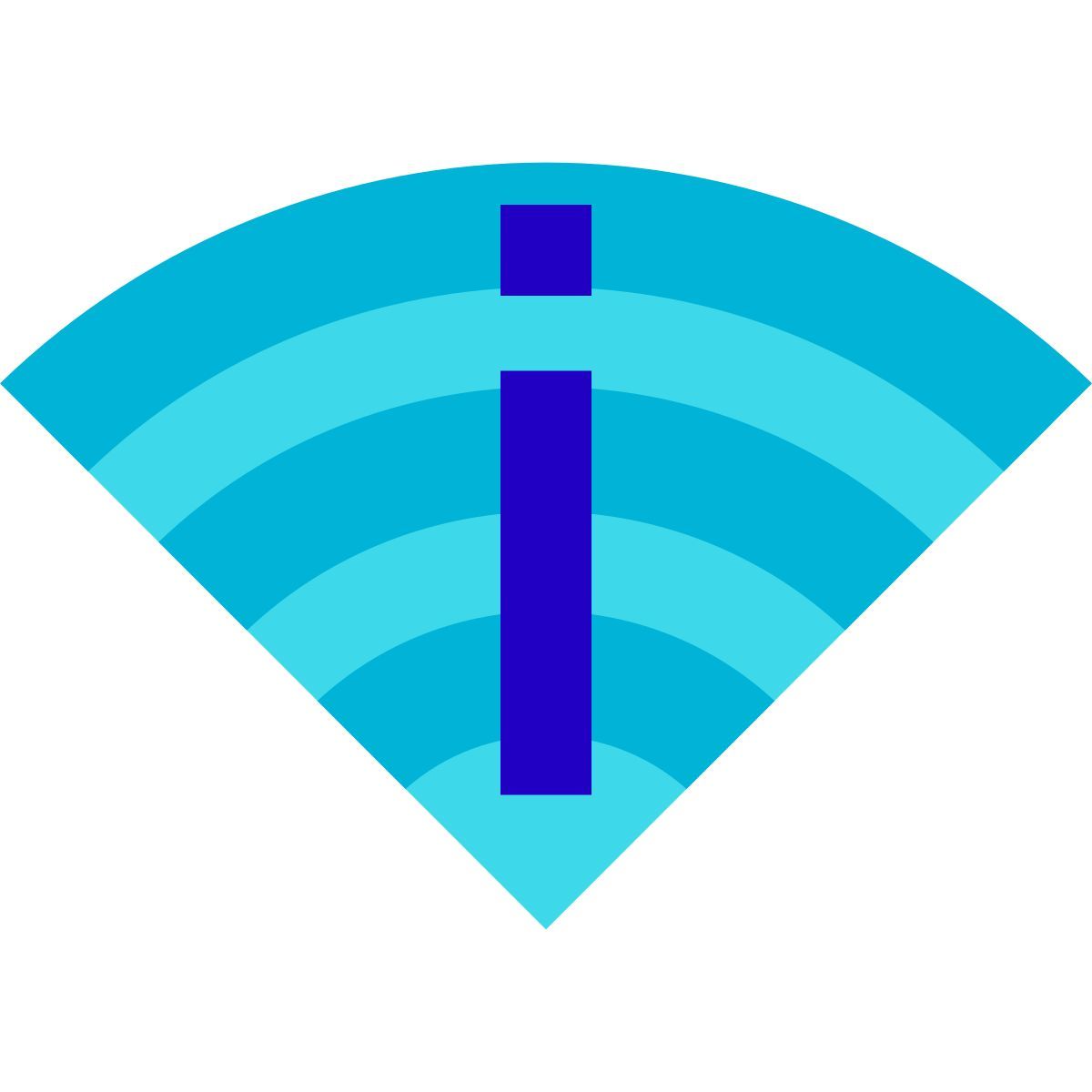 color glass style scansione wi fi icon