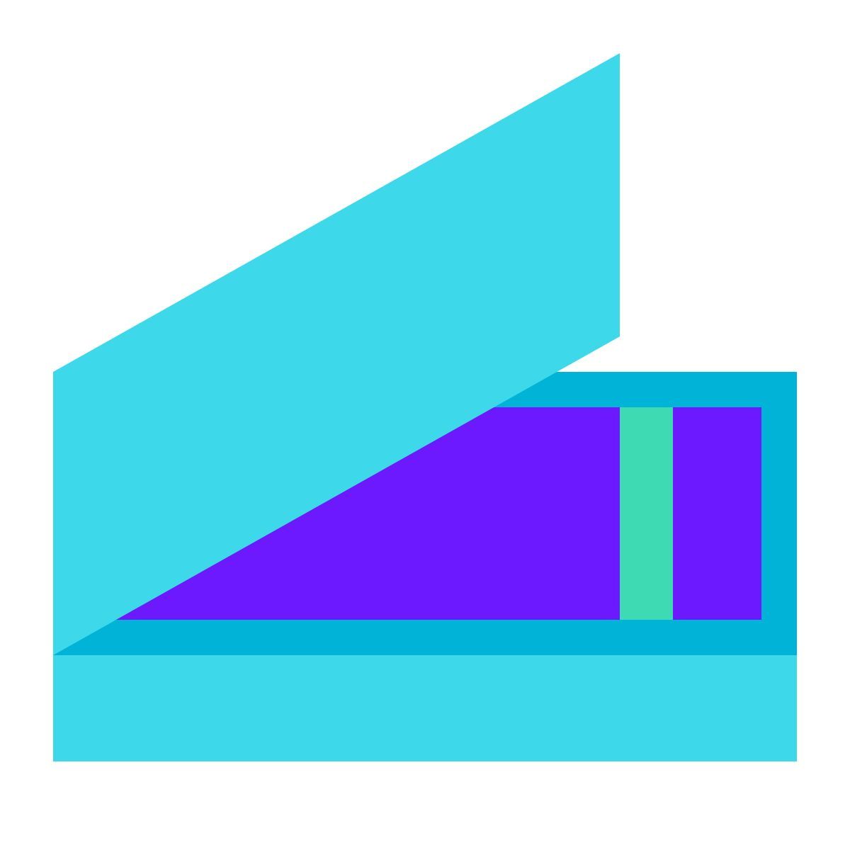 color glass style scanner icon