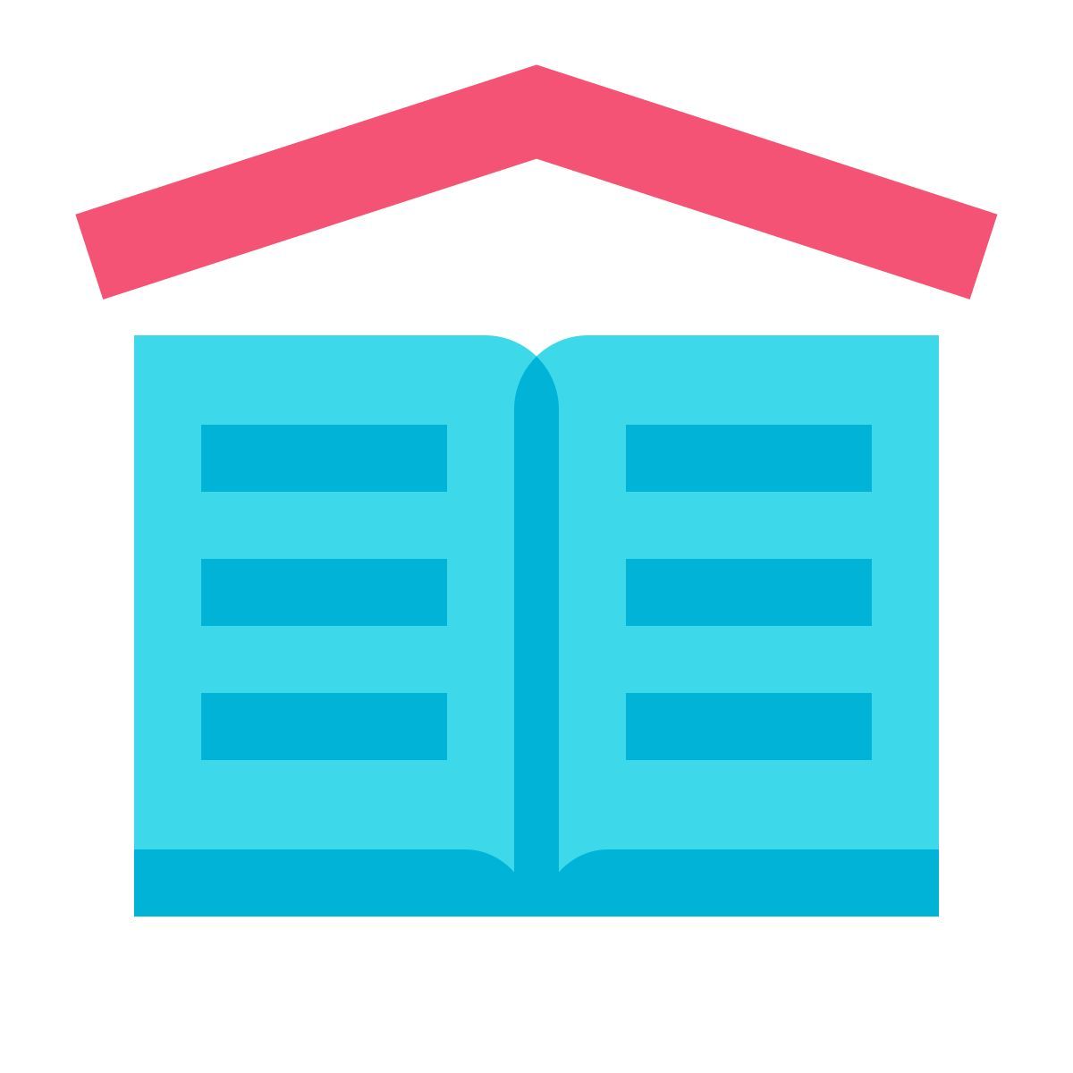 color glass style school icon