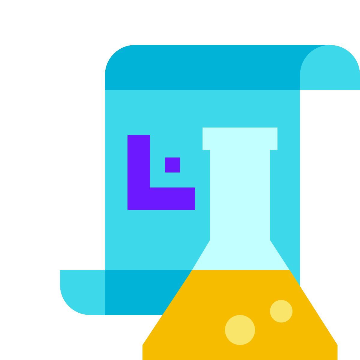 color glass style aplicação de ciência icon