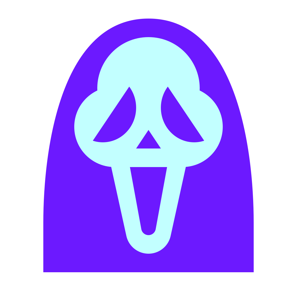 color glass style scream icon