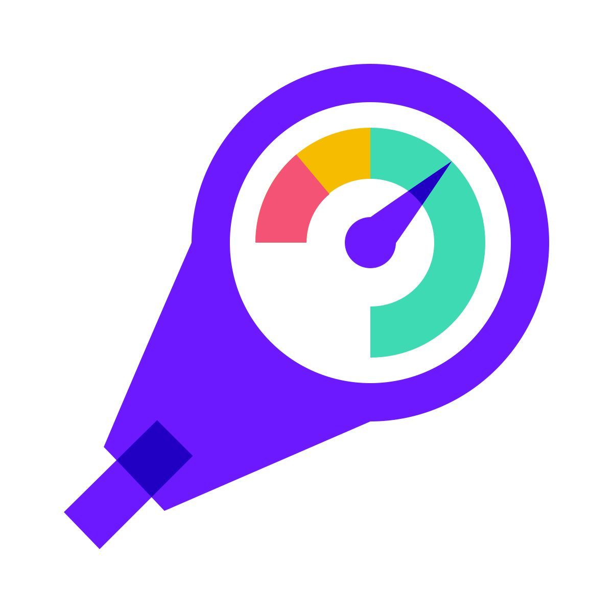 color glass style scuba pressure gauge icon