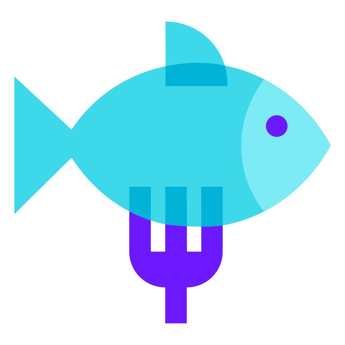 color glass style fruit de mer icon