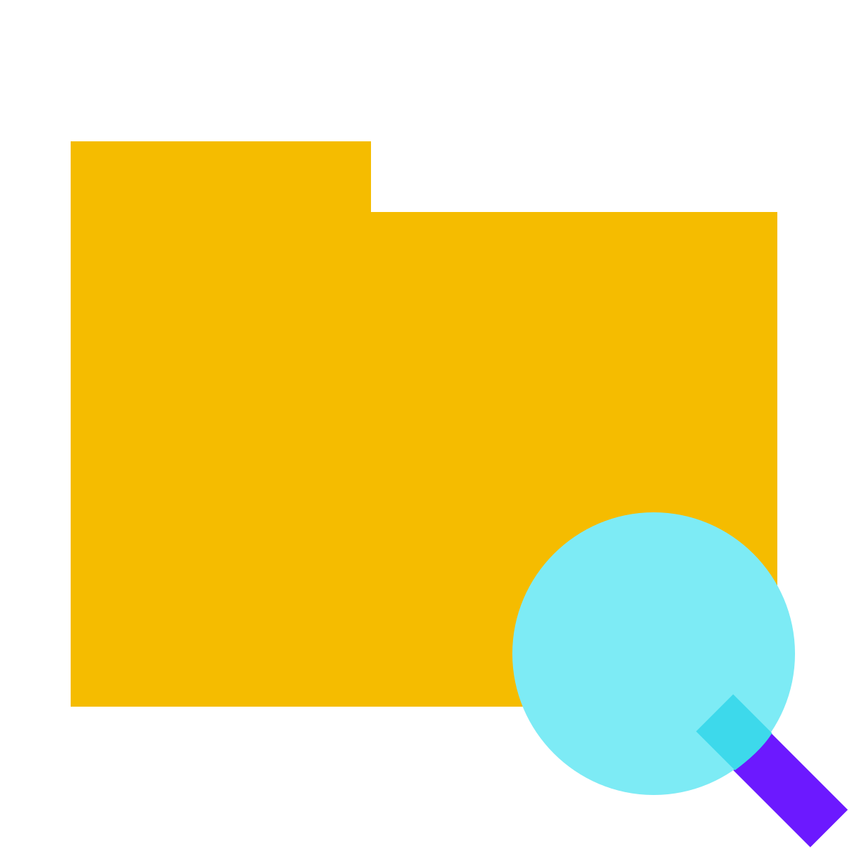 color glass style search folder  v2 icon