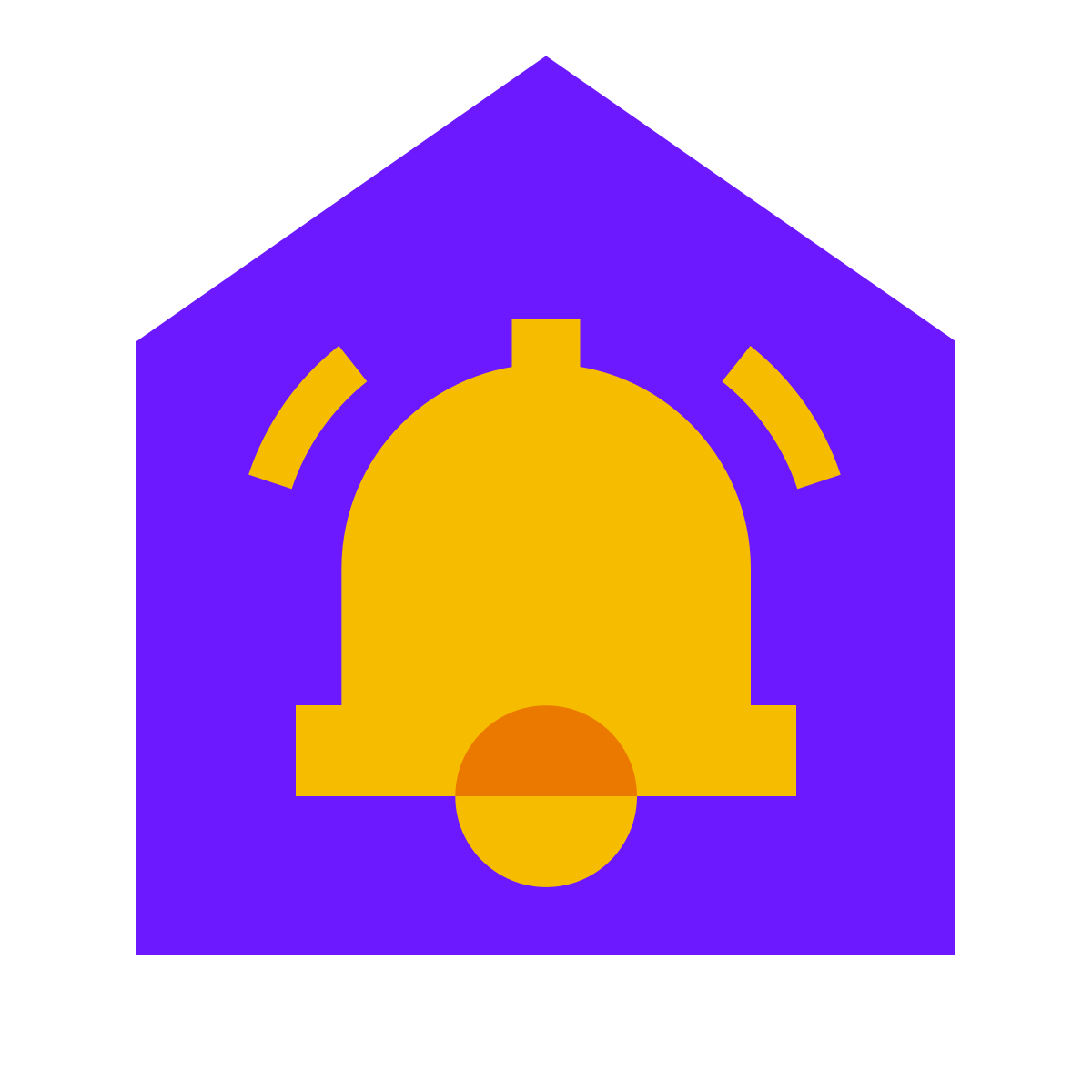 color glass style secured by alarm system icon