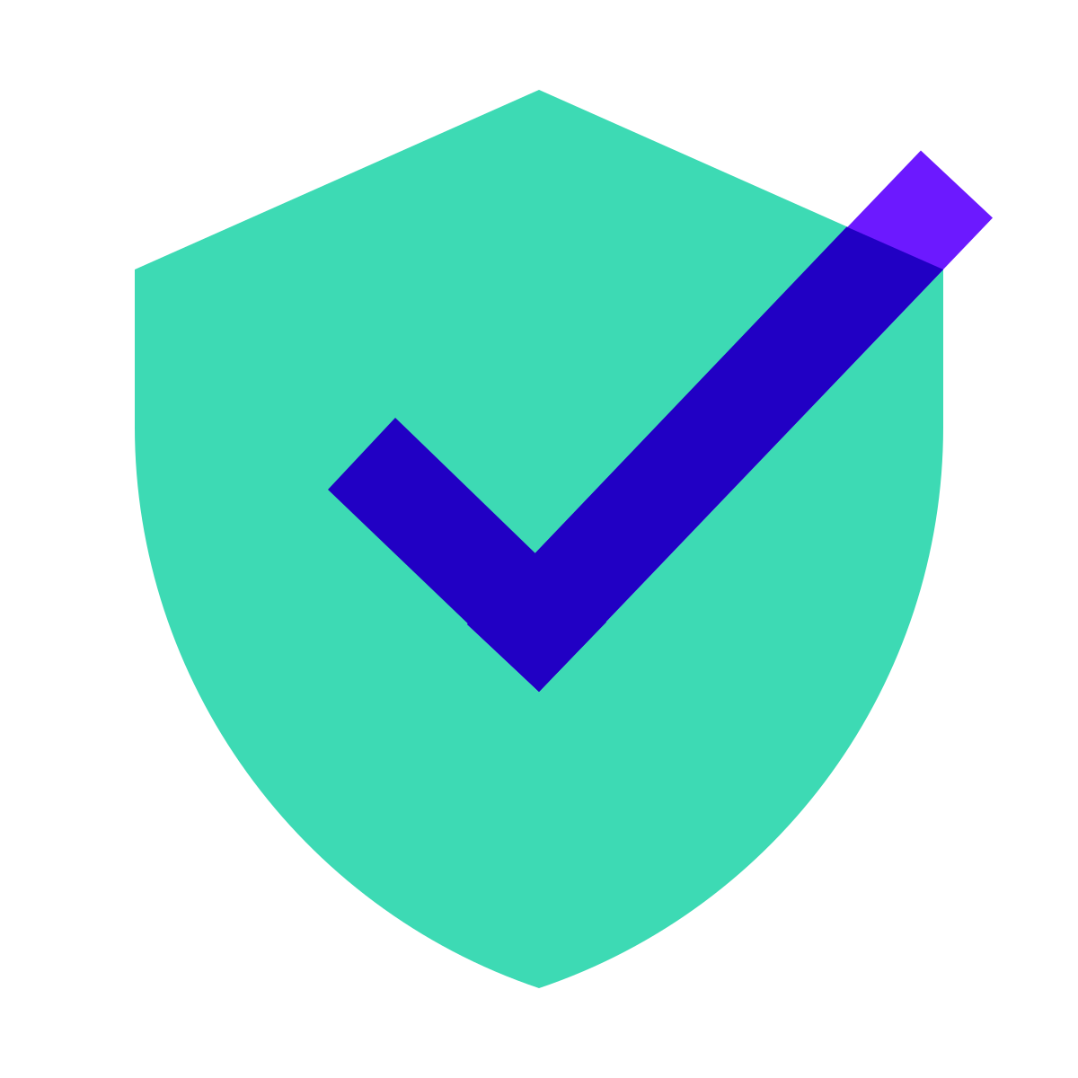 color glass style security checked  v2 icon