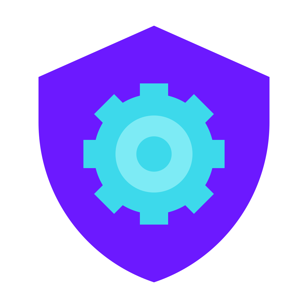 color glass style security configuration icon