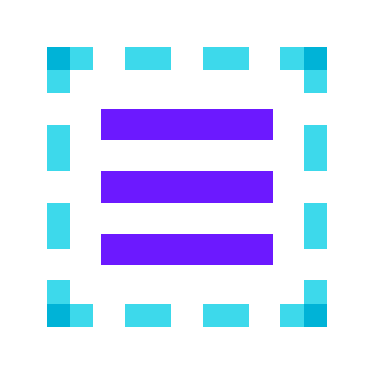 color glass style select all icon