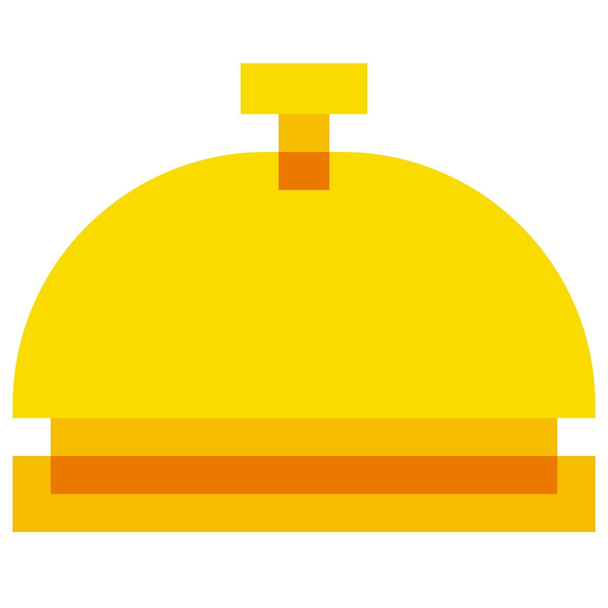 color glass style service bell icon