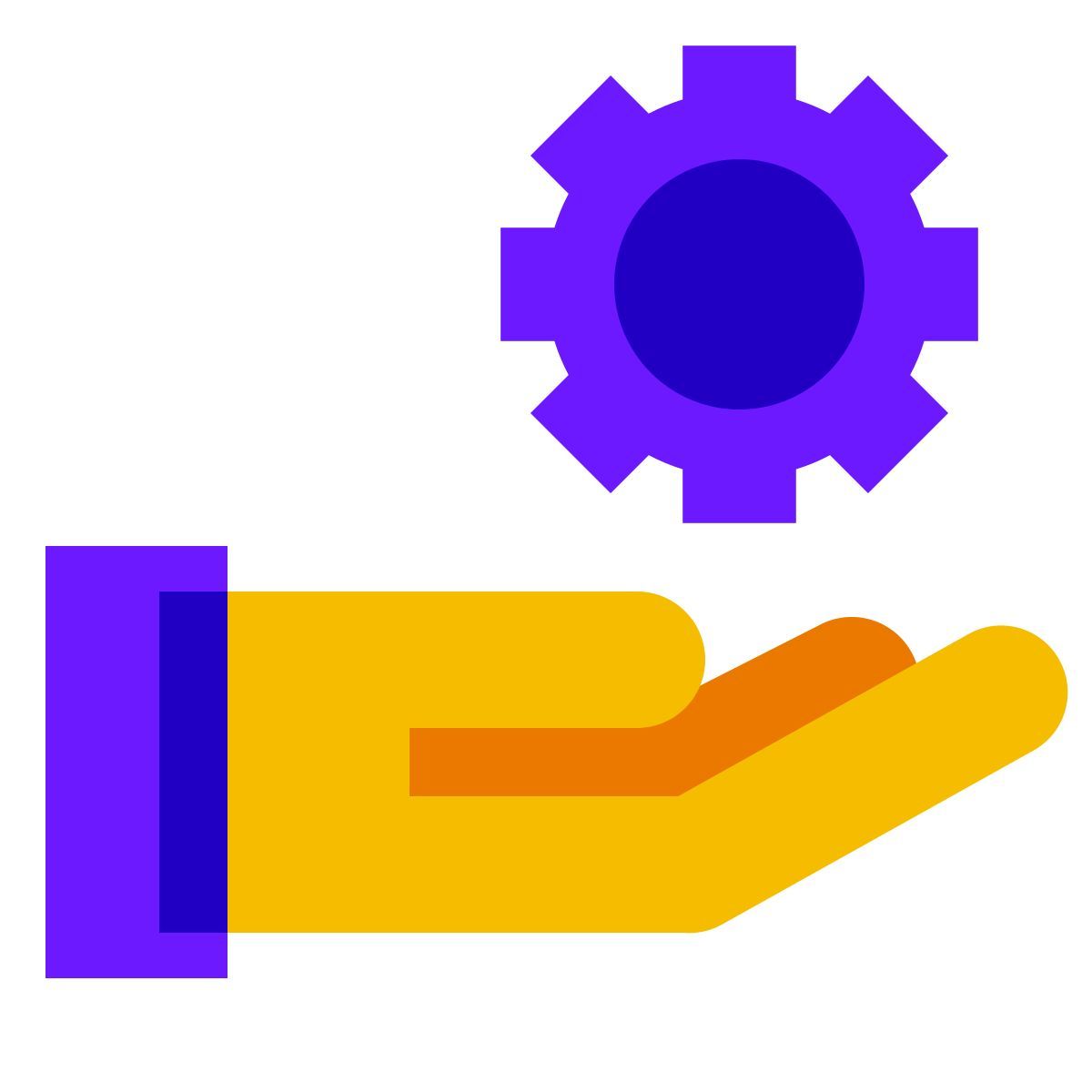 color glass style service icon