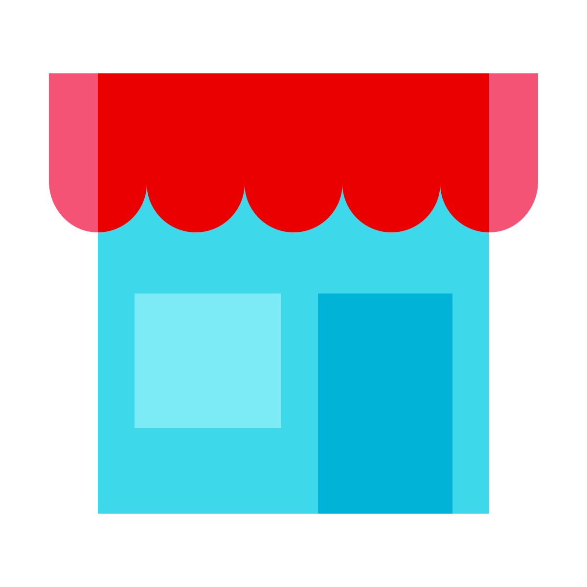 color glass style shop icon
