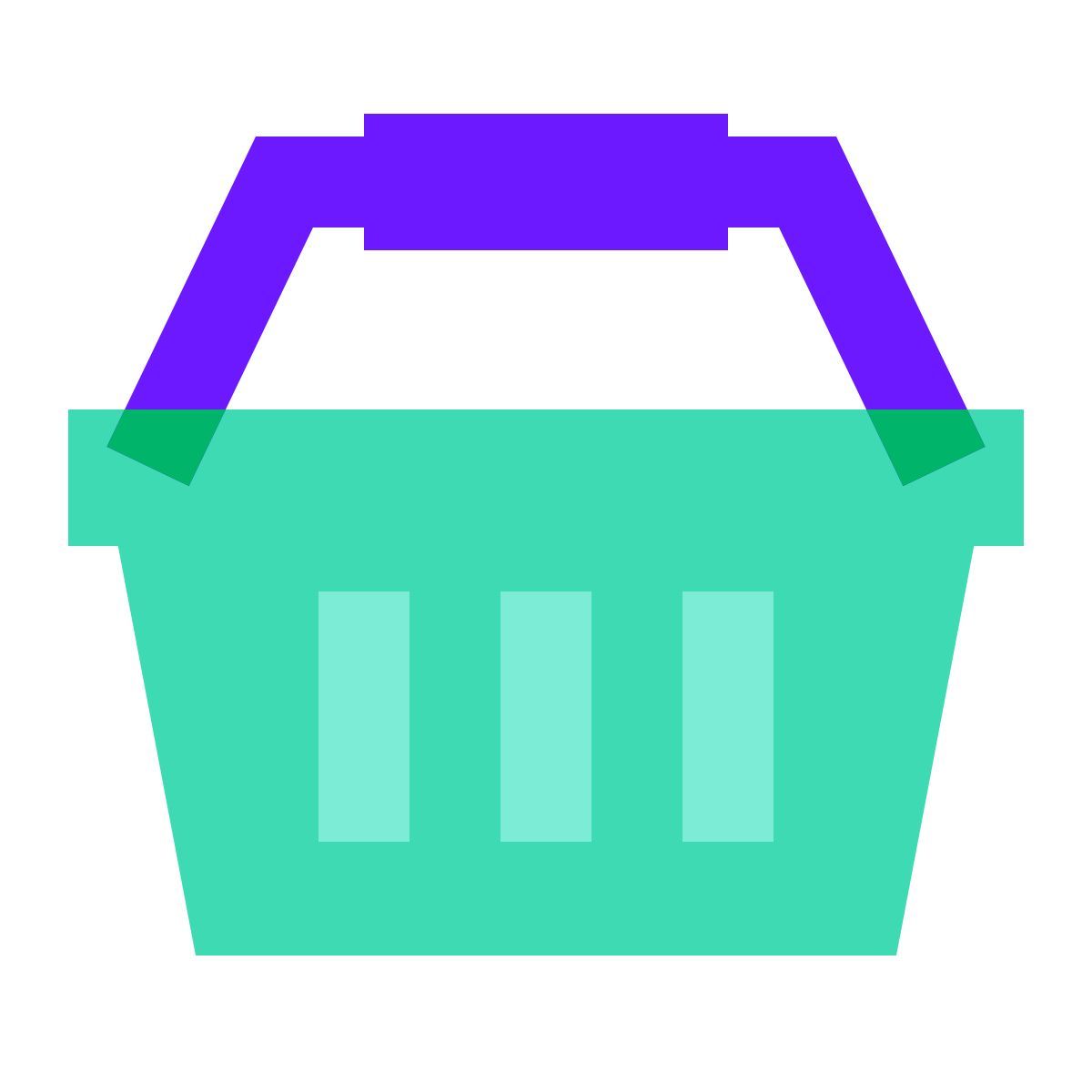 color glass style 购物车2 icon