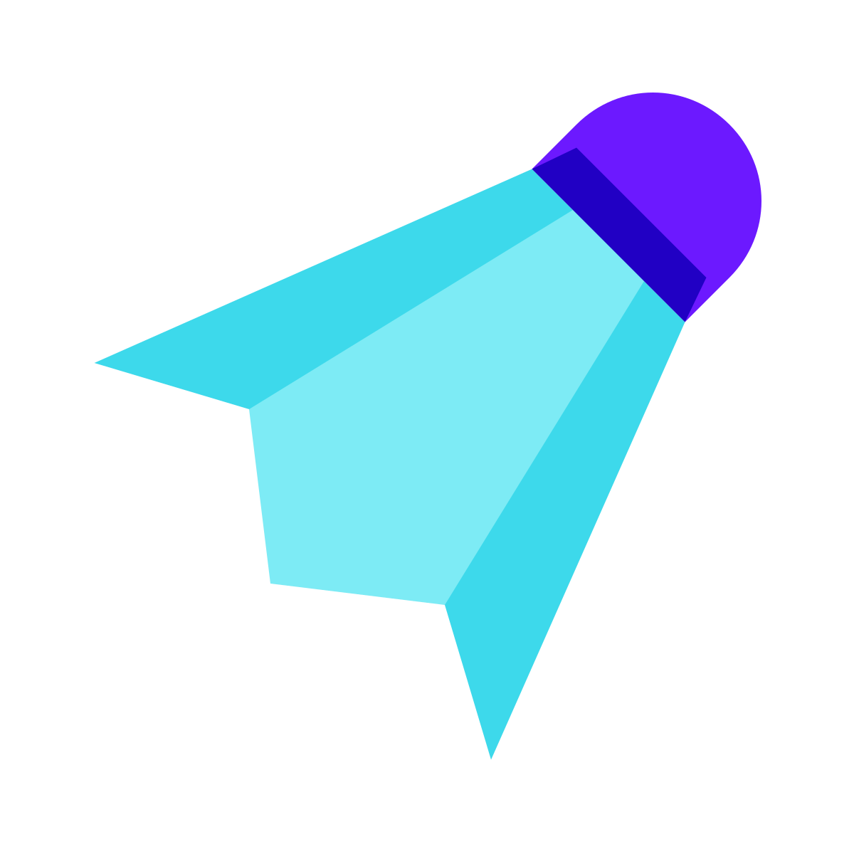 color glass style shuttercock icon