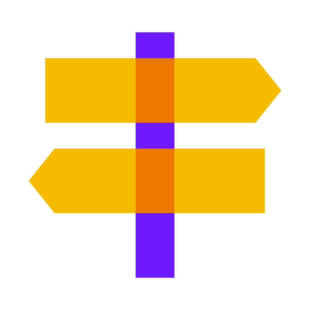 color glass style signpost icon