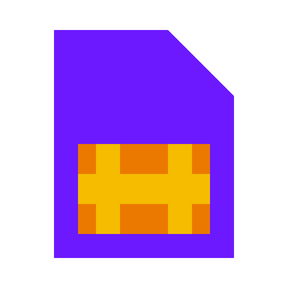 color glass style sim card icon