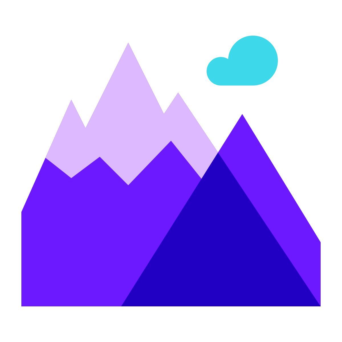 color glass style stazione sciistica icon