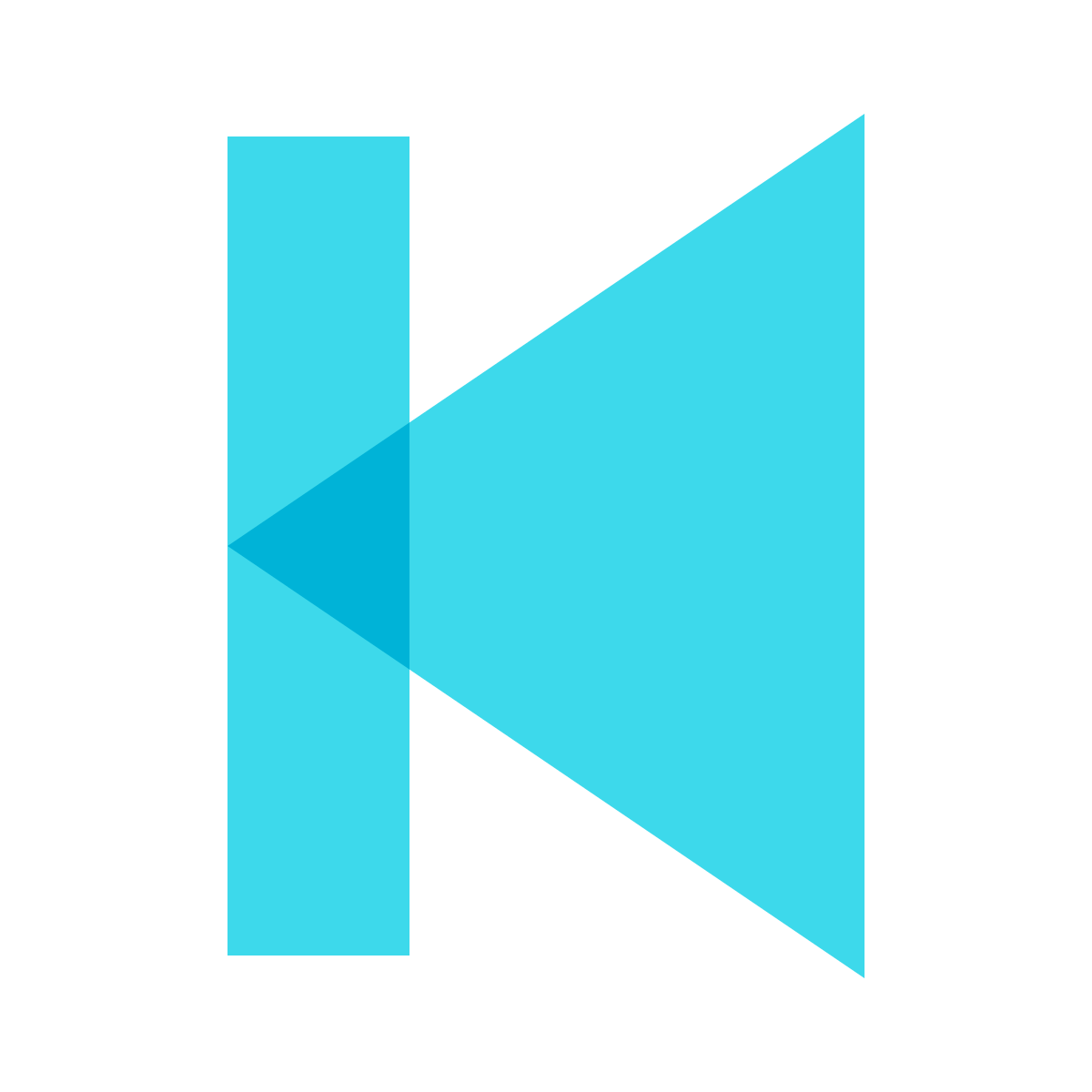 color glass style skip to start icon