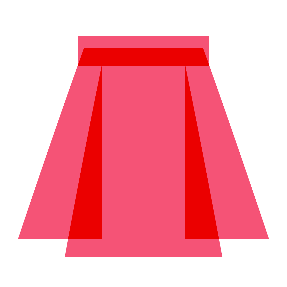 color glass style skirt icon