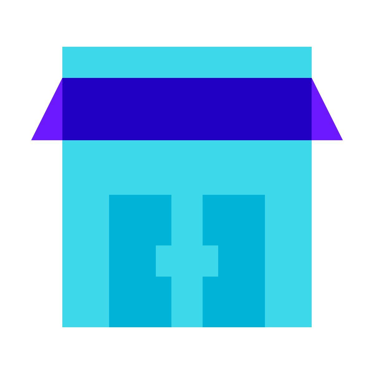 color glass style kleines unternehmen icon