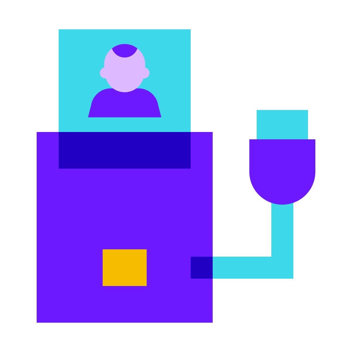 color glass style leitor de smart card com cabo usb icon