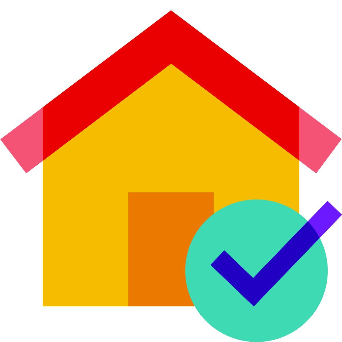 color glass style 智能家居检查 icon