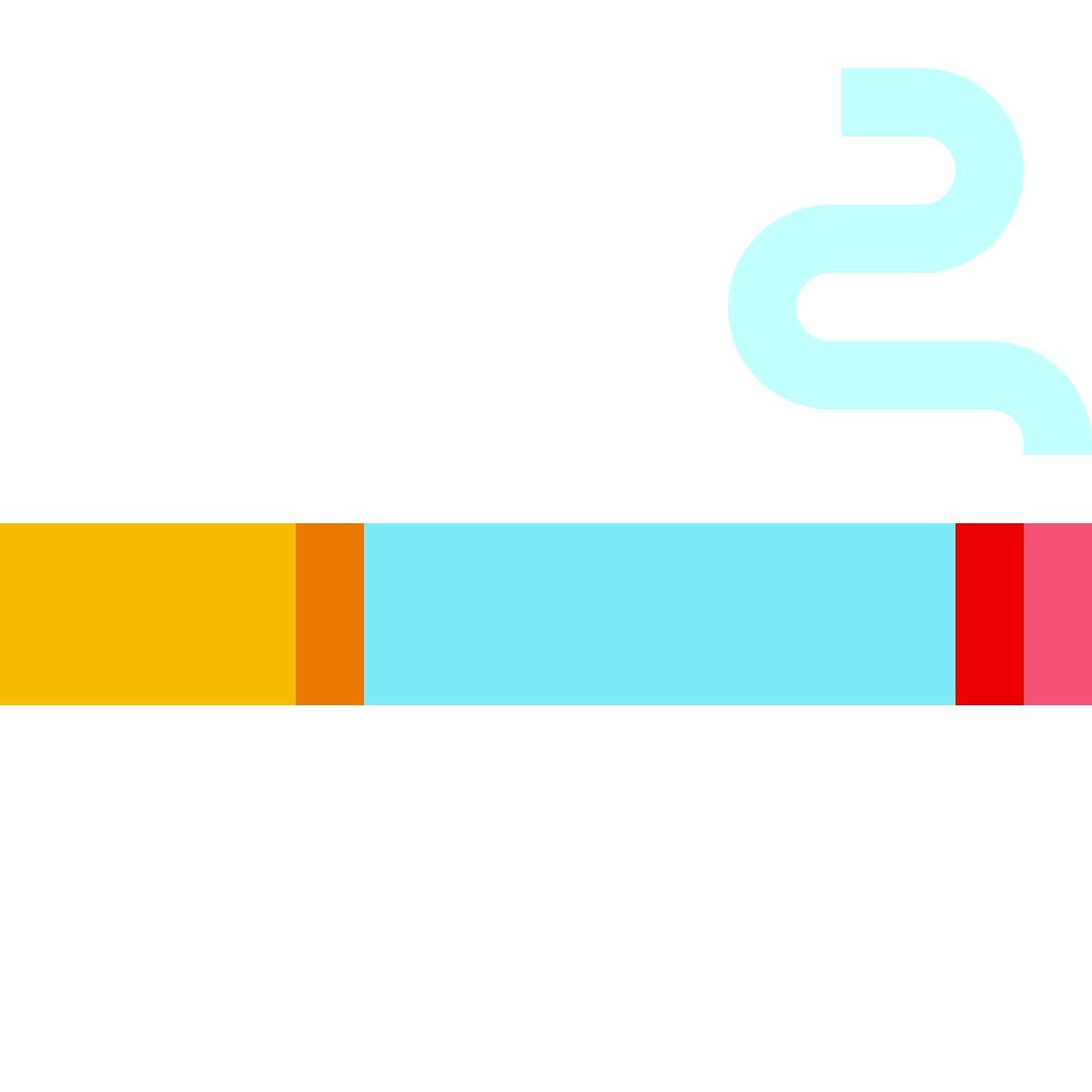 color glass style 抽烟 icon