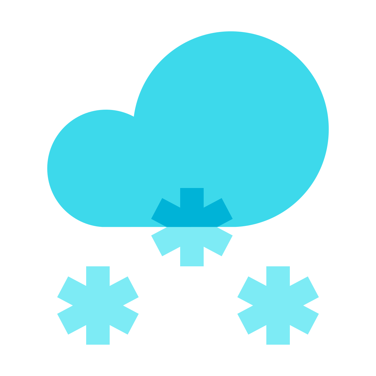 color glass style snow icon