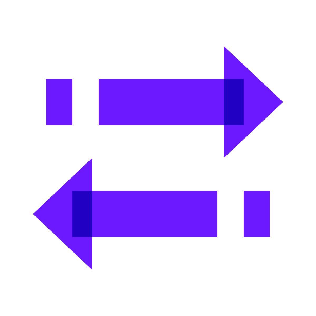 color glass style 화살표 수평 정렬 icon