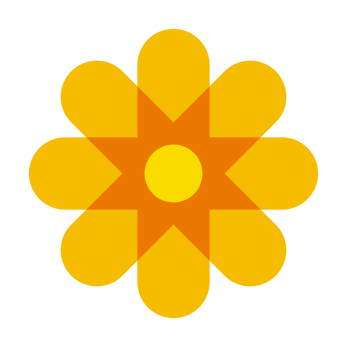 color glass style spa flower icon