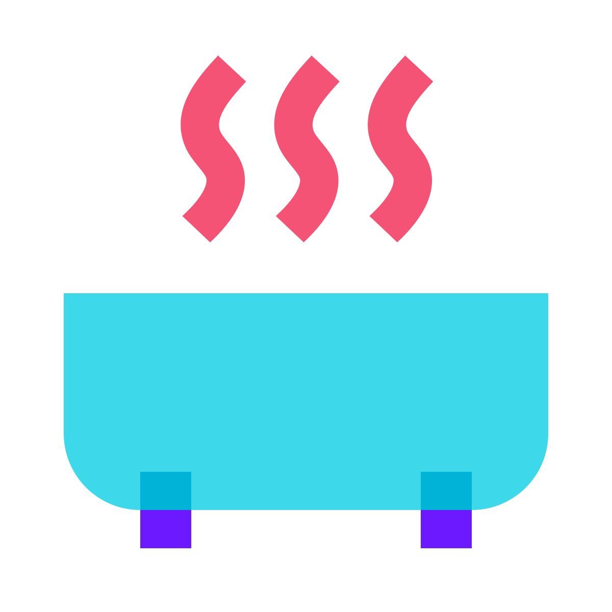 color glass style spa icon