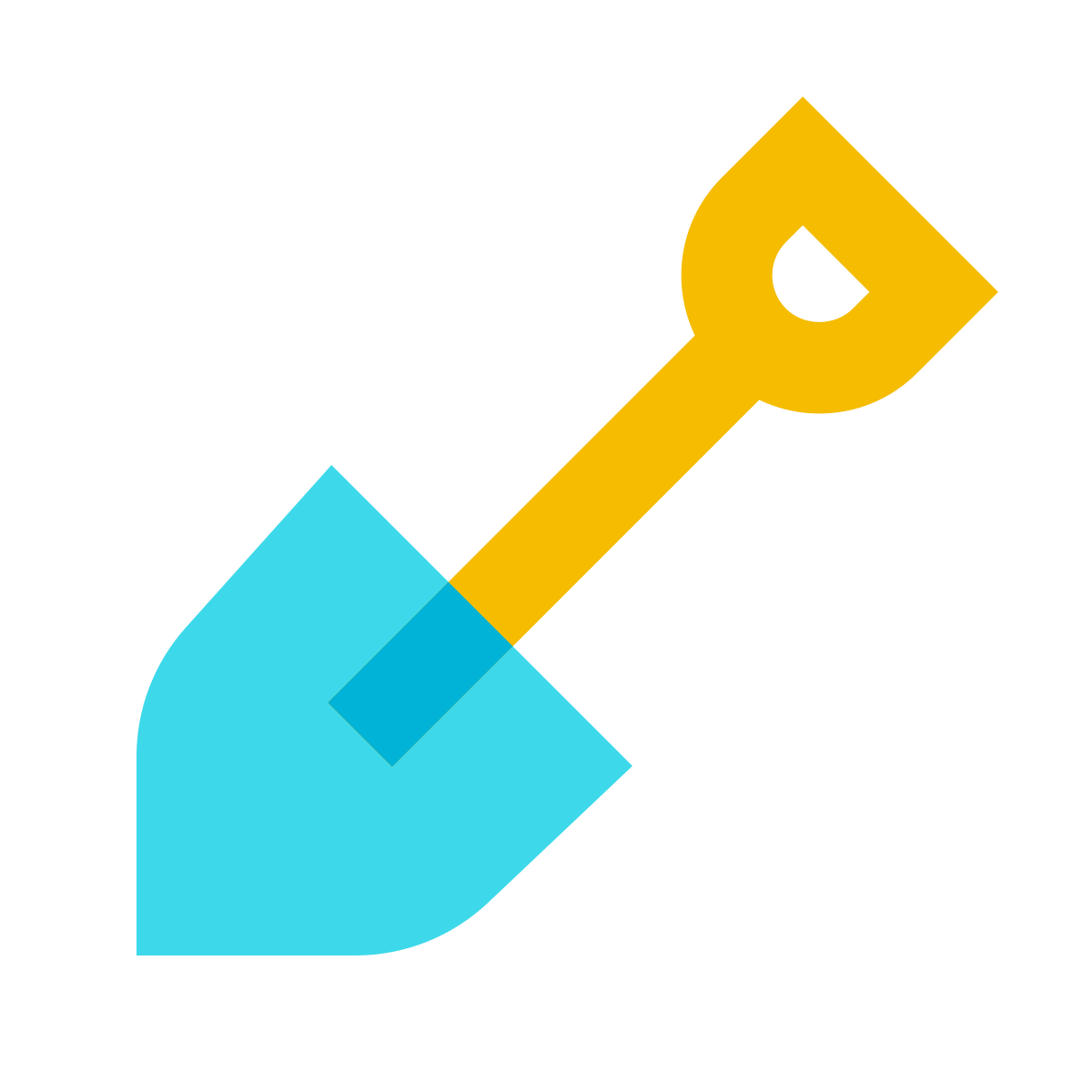 color glass style spade icon