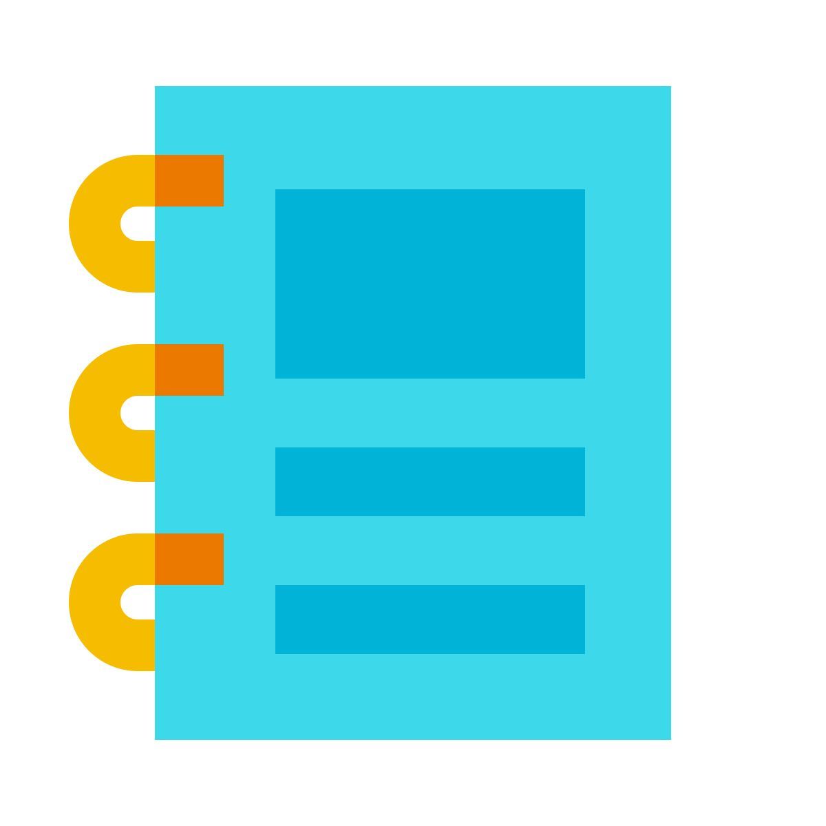 color glass style spiralgebundene broschüre icon