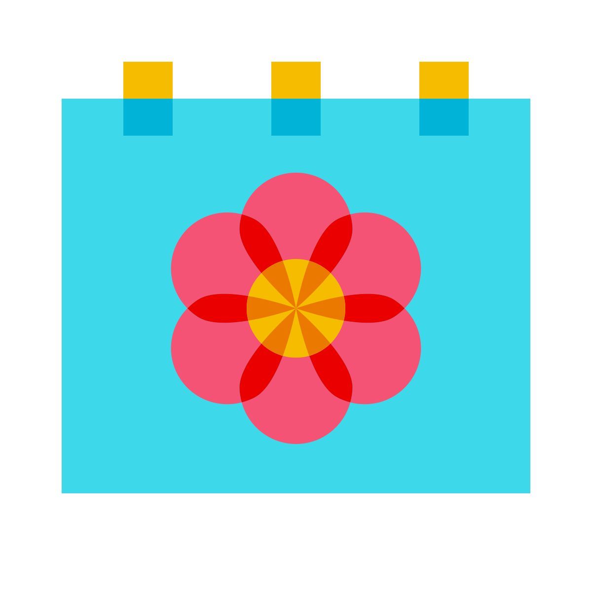 color glass style primavera icon