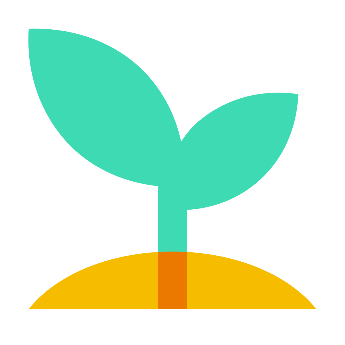 color glass style sprout icon