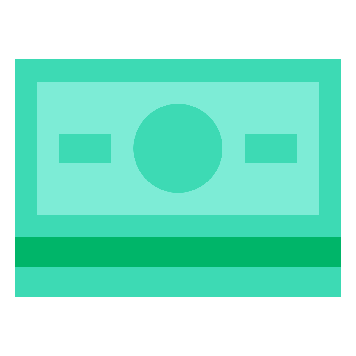 color glass style stack of money icon