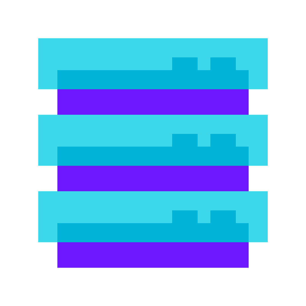color glass style stack icon