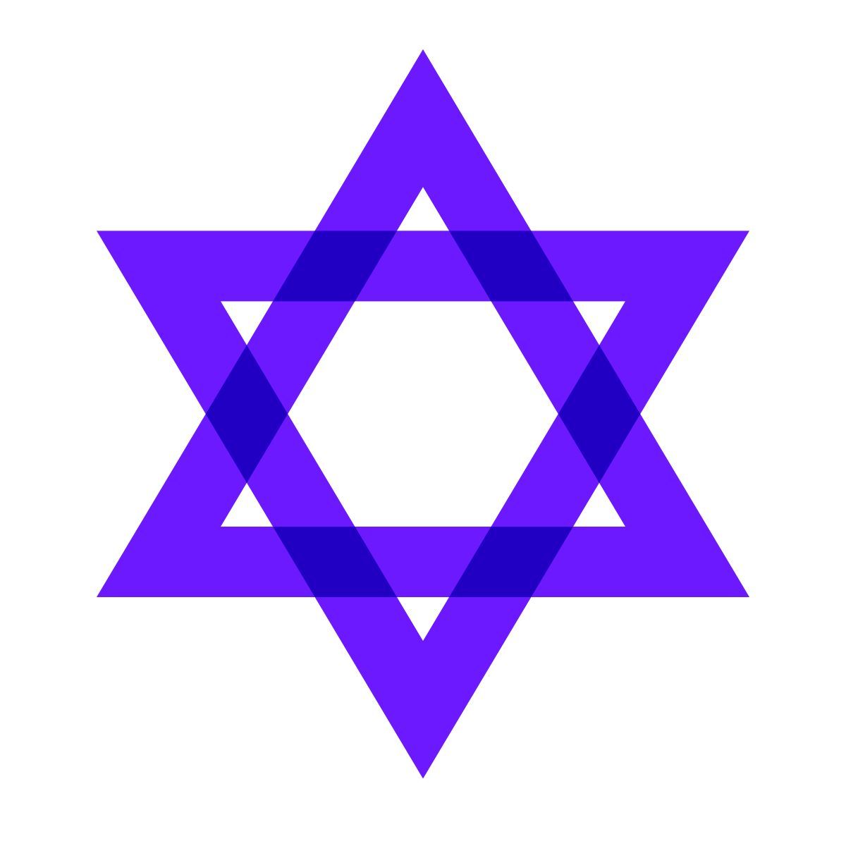 color glass style étoile de david icon