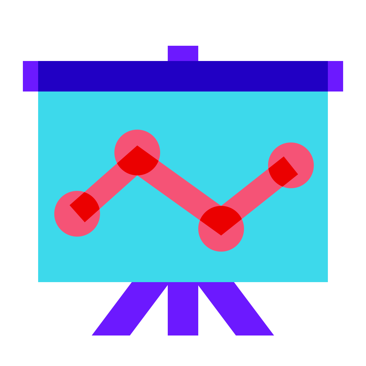 color glass style statistics icon