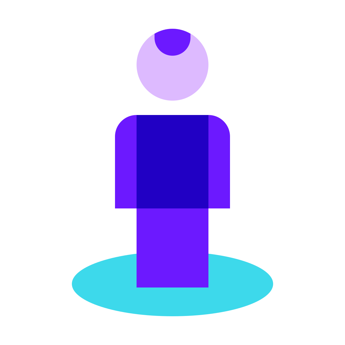 color glass style street view icon