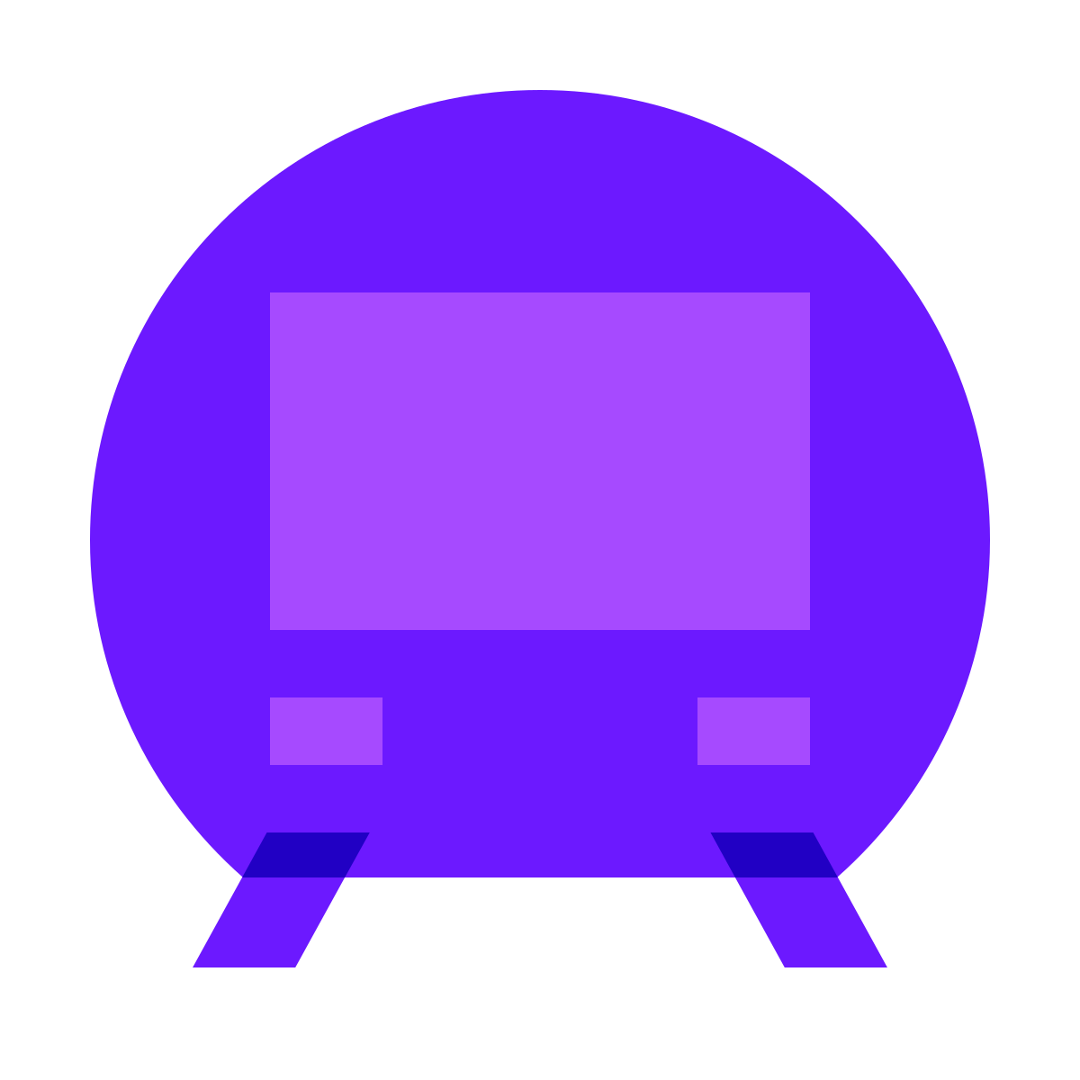 color glass style subway icon