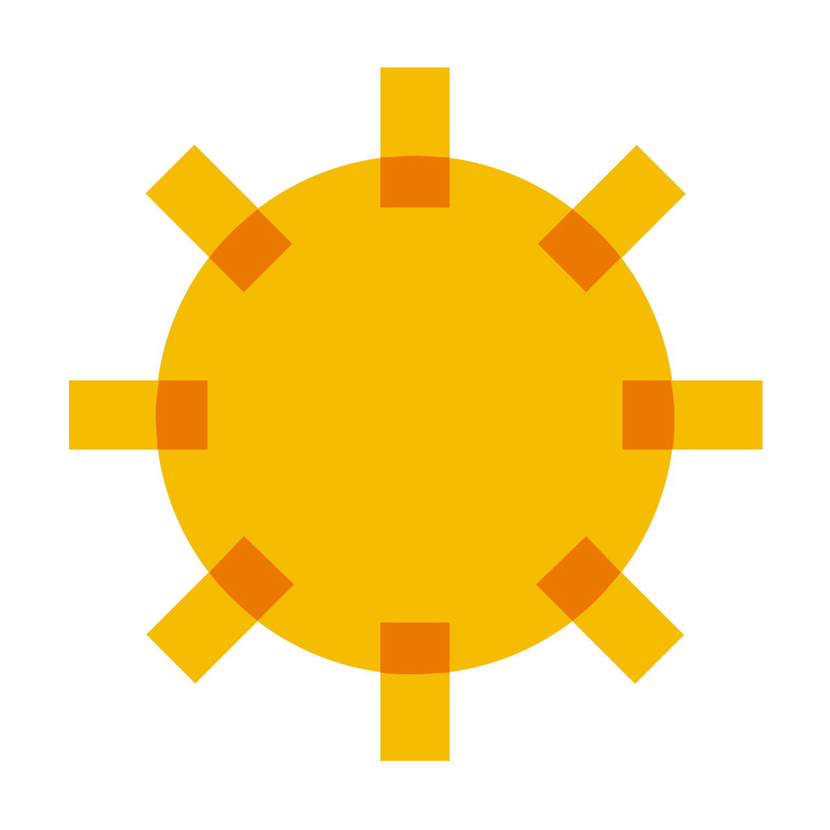 color glass style sun  v2 icon