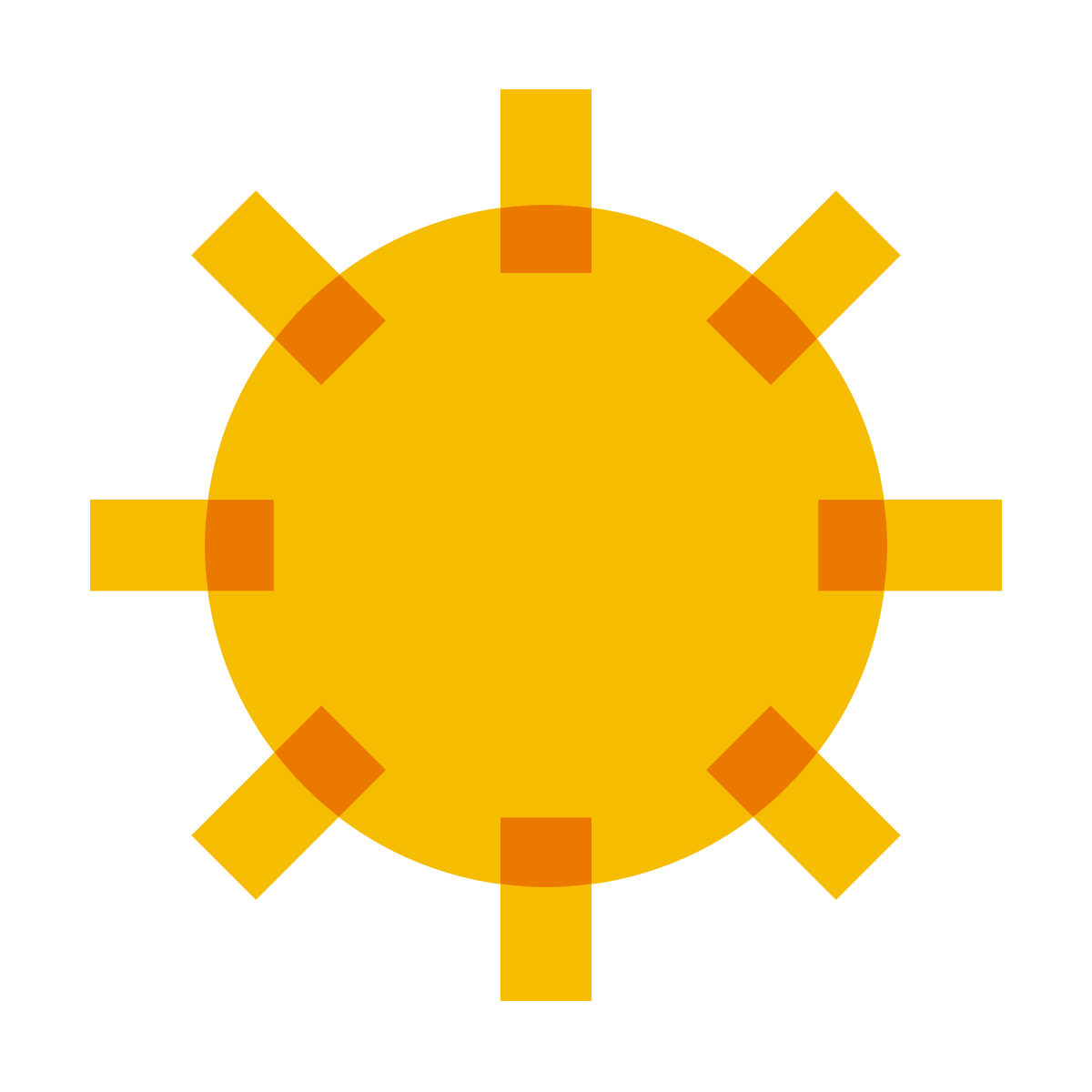 color glass style sun icon