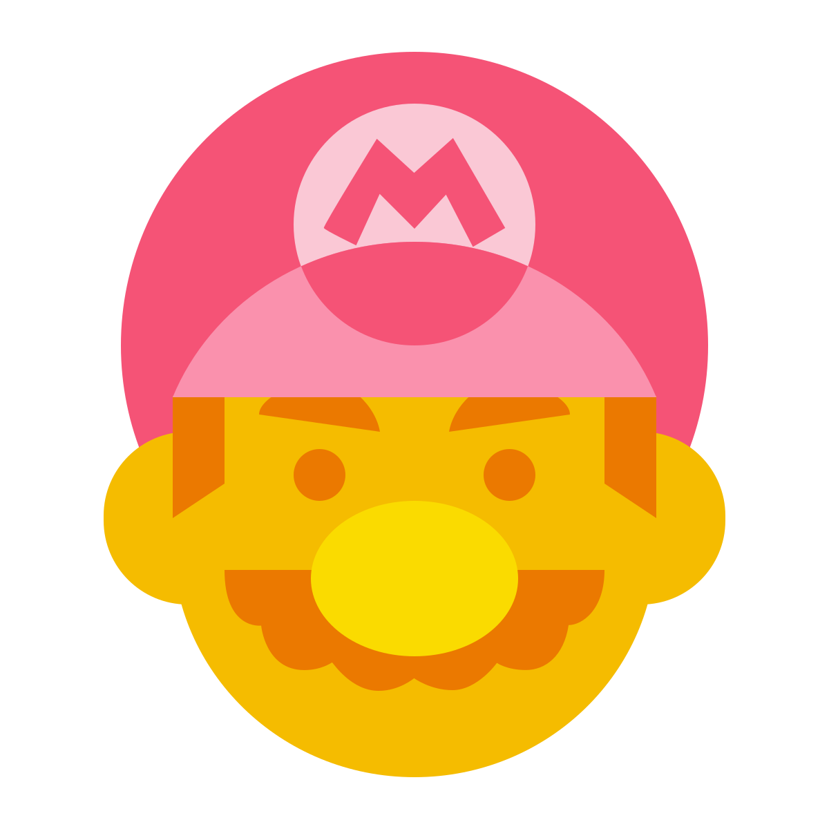 color glass style super mario icon