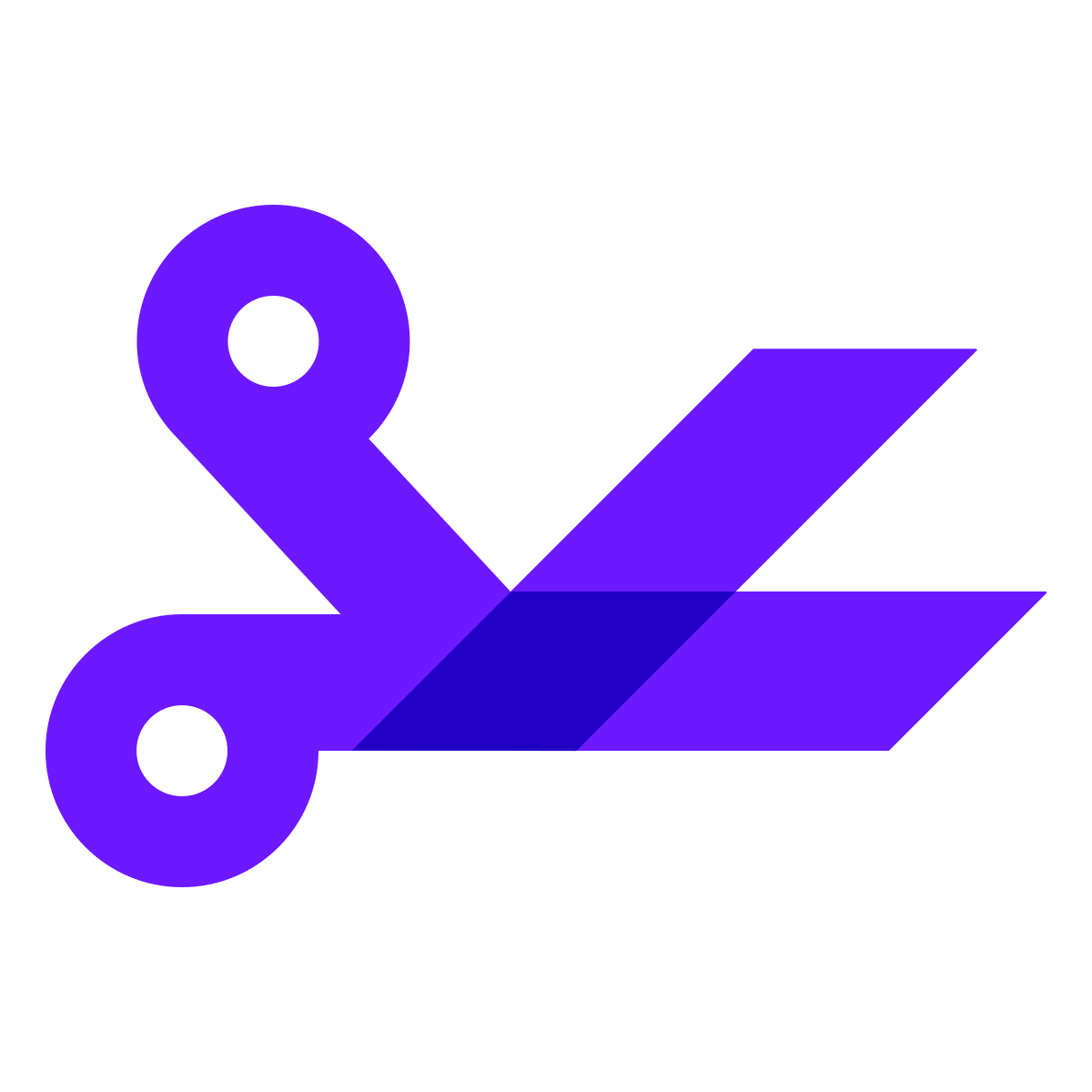 color glass style surgical scissors icon