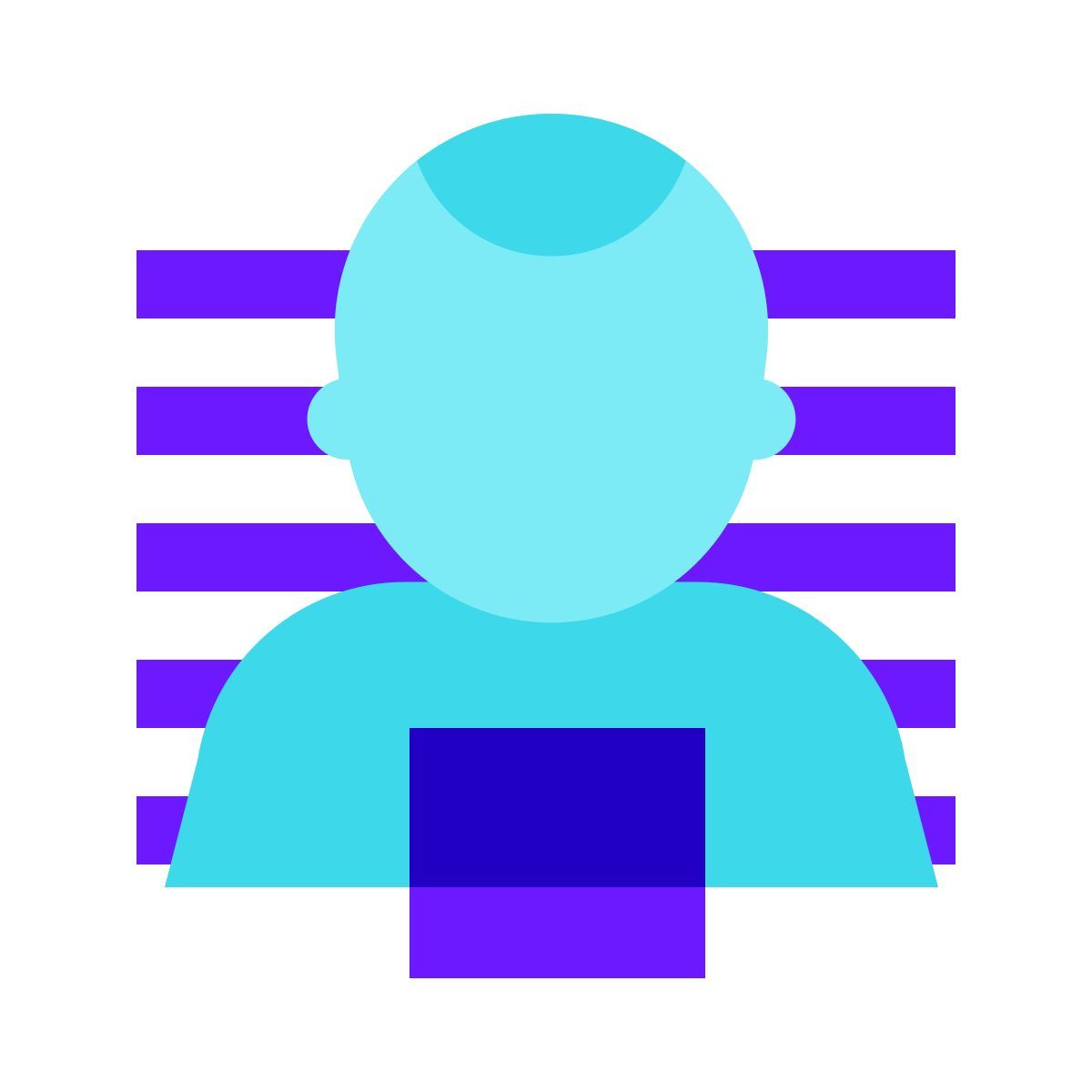 color glass style verdächtig icon