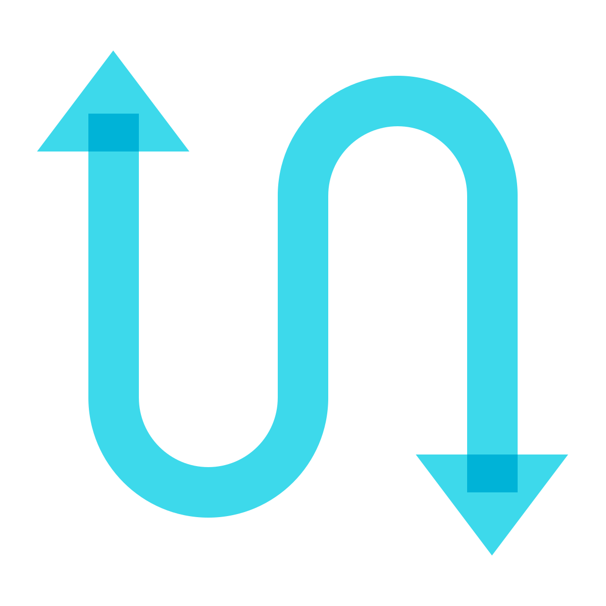 color glass style swap icon