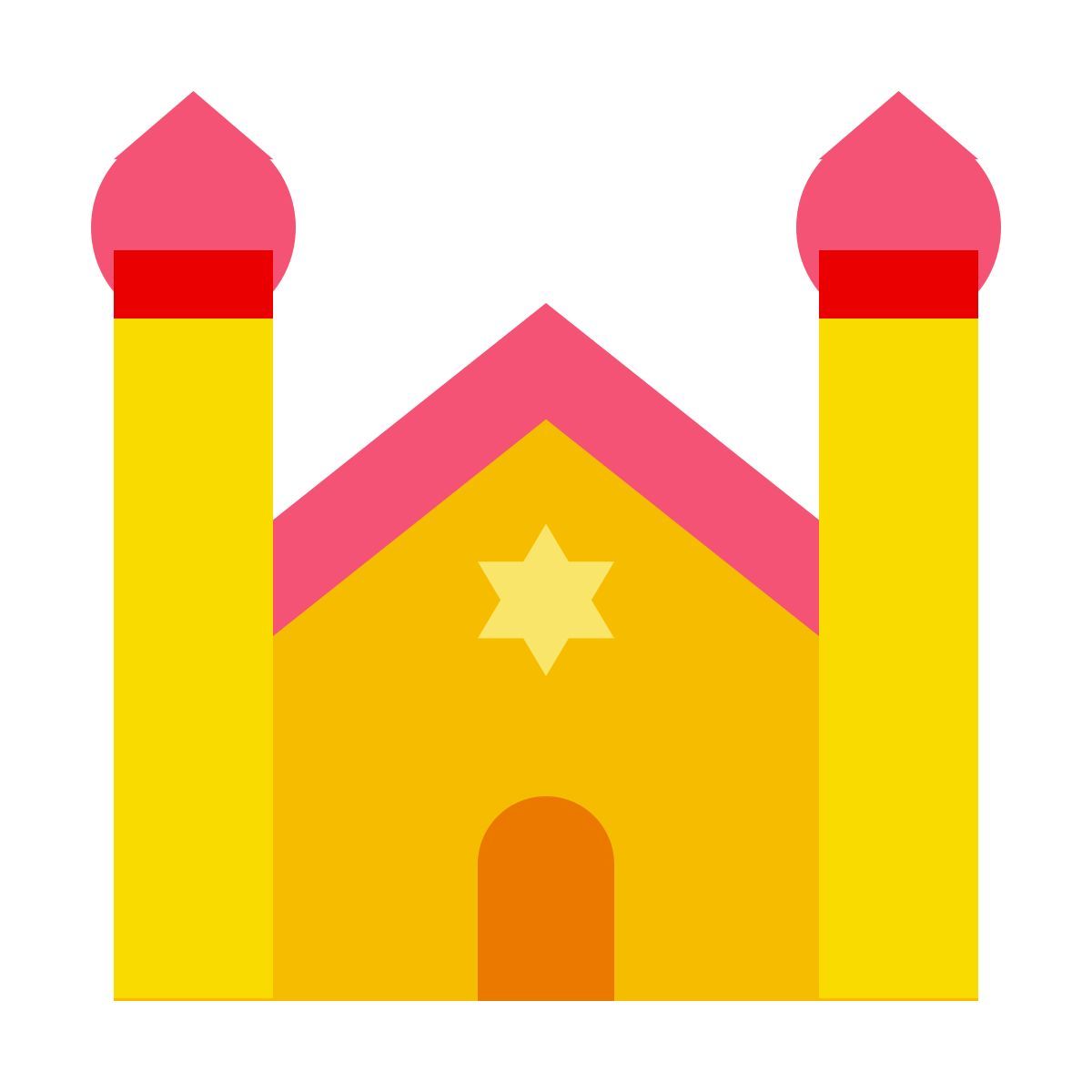 color glass style synagogue icon