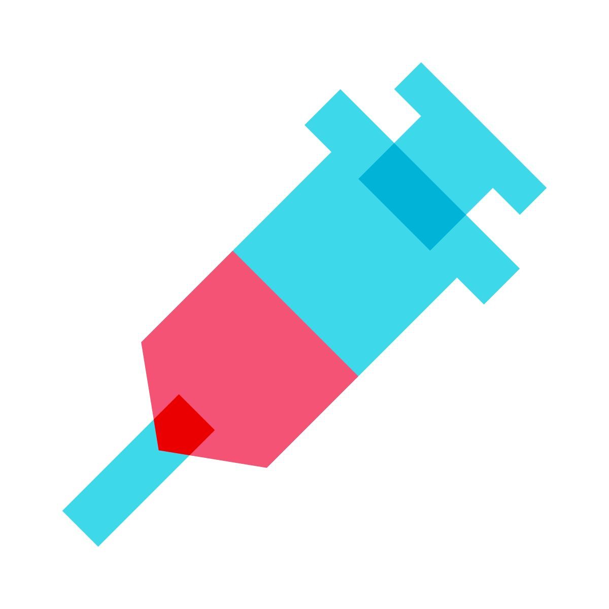 color glass style siringa icon